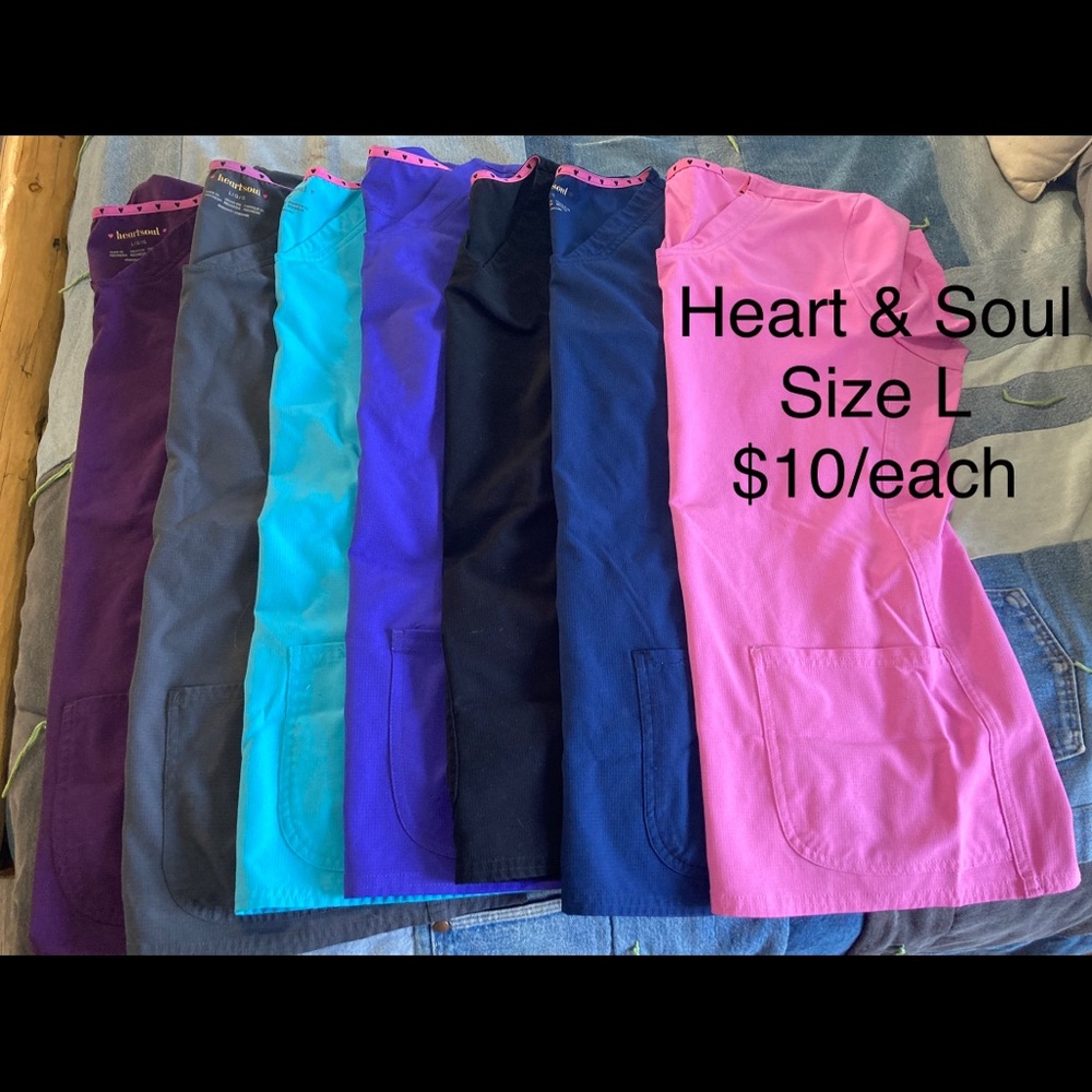 heart and soul scrub tops